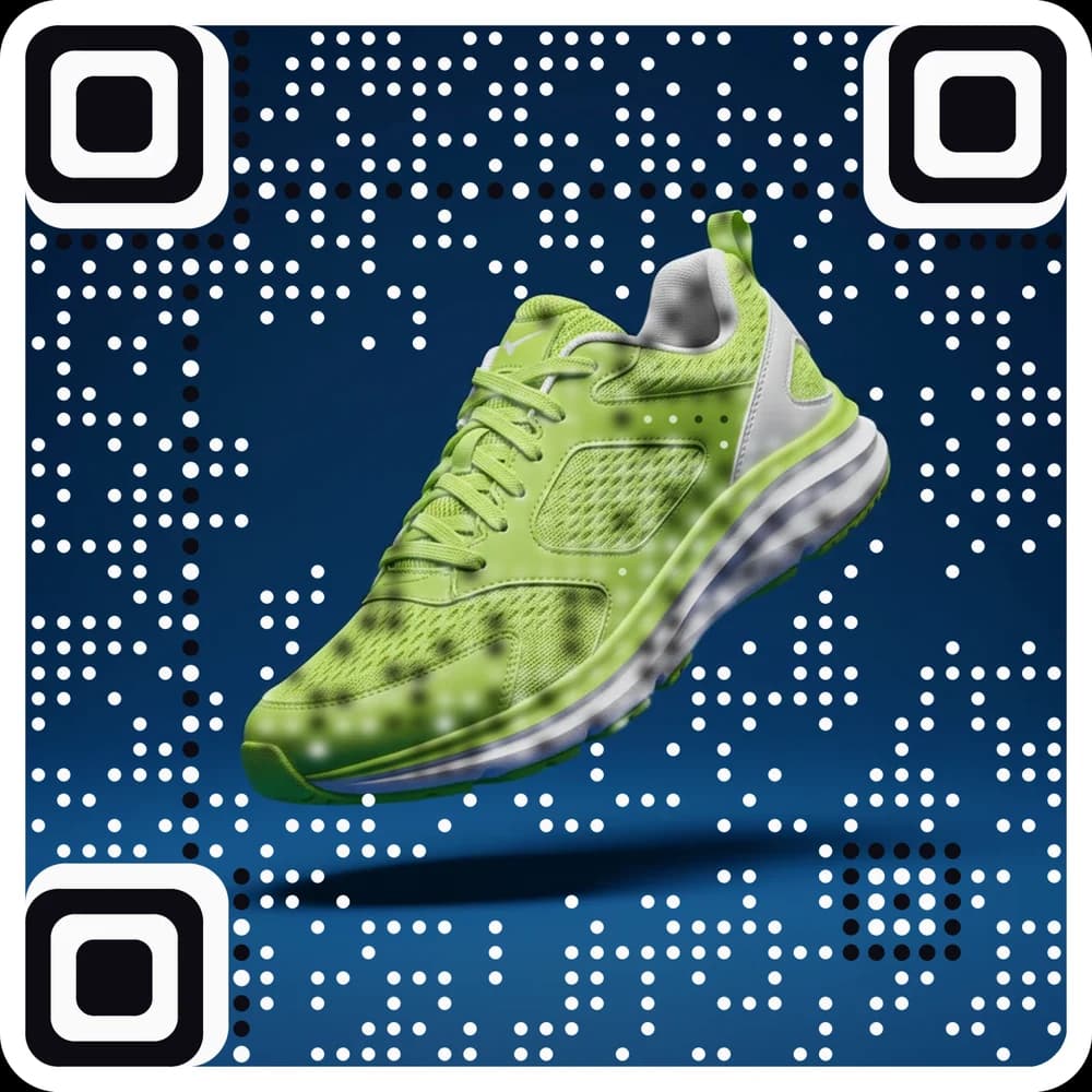 A QR code holding a 18 characters link