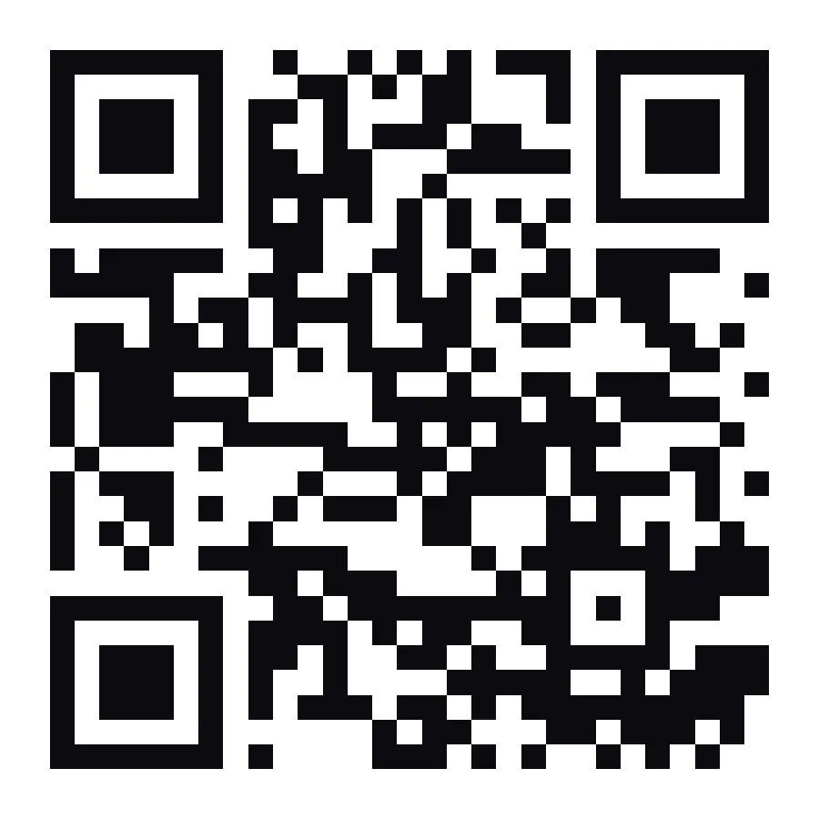 A plain black-and-white QR code. It opens the AriaQR free QR code generator.