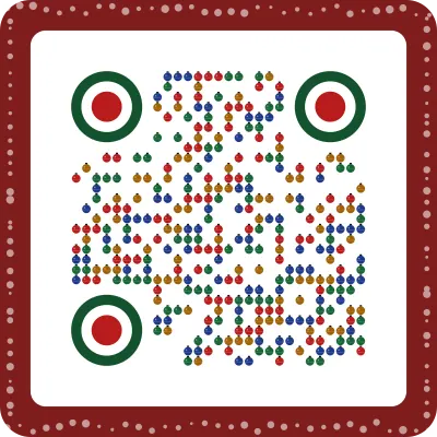 Christmas baubles QR code design
