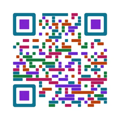 Comic bricks QR code design