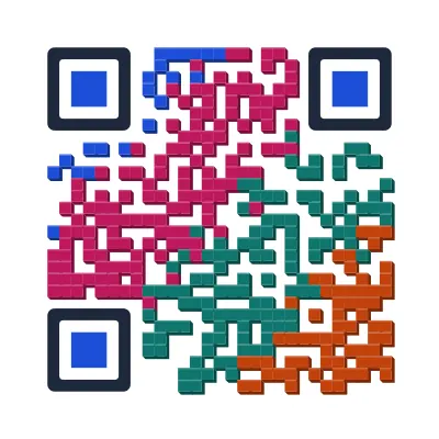 3D extruded QR code design