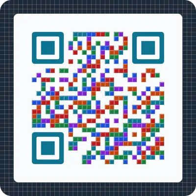 Falling blocks QR code design