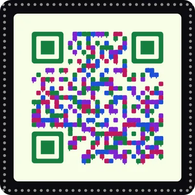 Neon drip QR code design