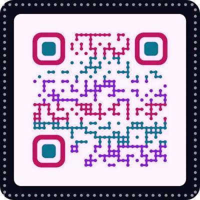 Neon sign QR code design