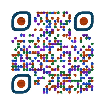 Orange splat QR code design