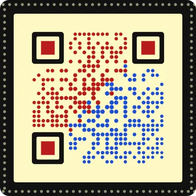 Pop art halftone QR code design