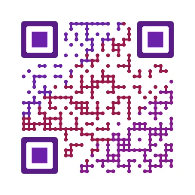 Purple chain QR code design