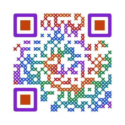 Rainbow dither QR code design