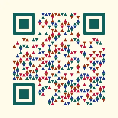 Retro triangles QR code design