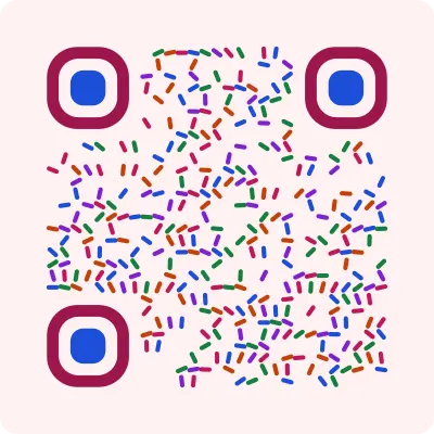 Sprinkles QR code design