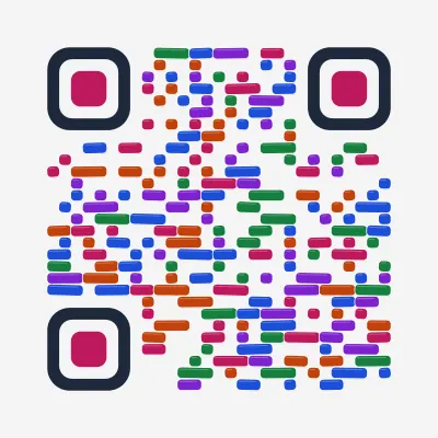 Sticker bomb QR code design