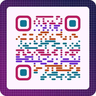 Synthwave QR code design