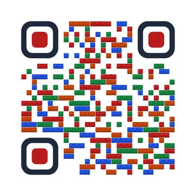 Toy bricks QR code design
