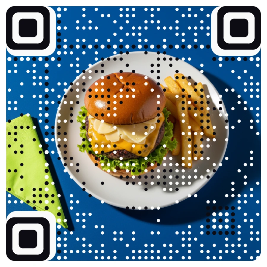 A real AriaQR code made from a picture