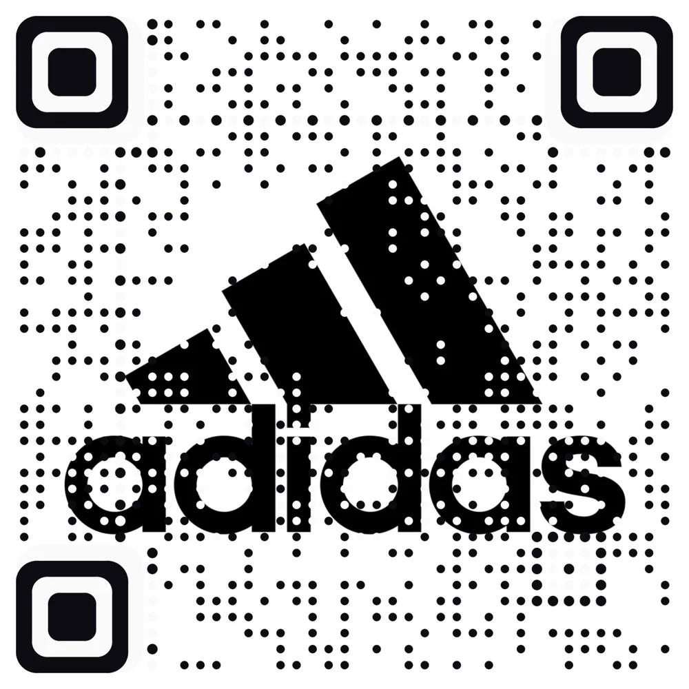 Adidas logo as an AriaQR code (demonstration)