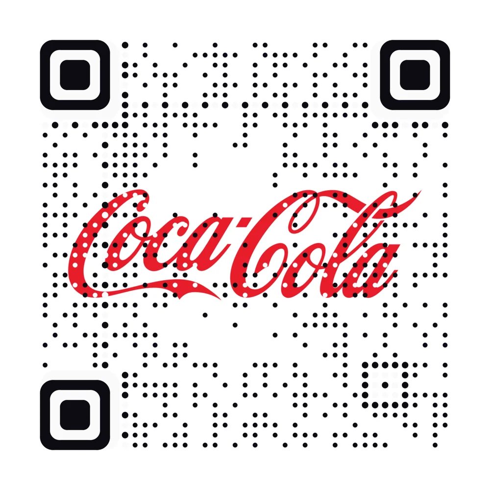 Coca-Cola logo as an AriaQR code (demonstration)