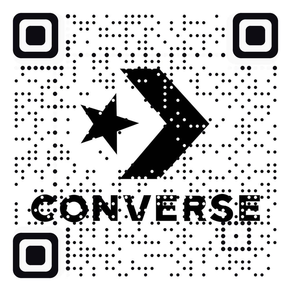 Converse logo as an AriaQR code (demonstration)