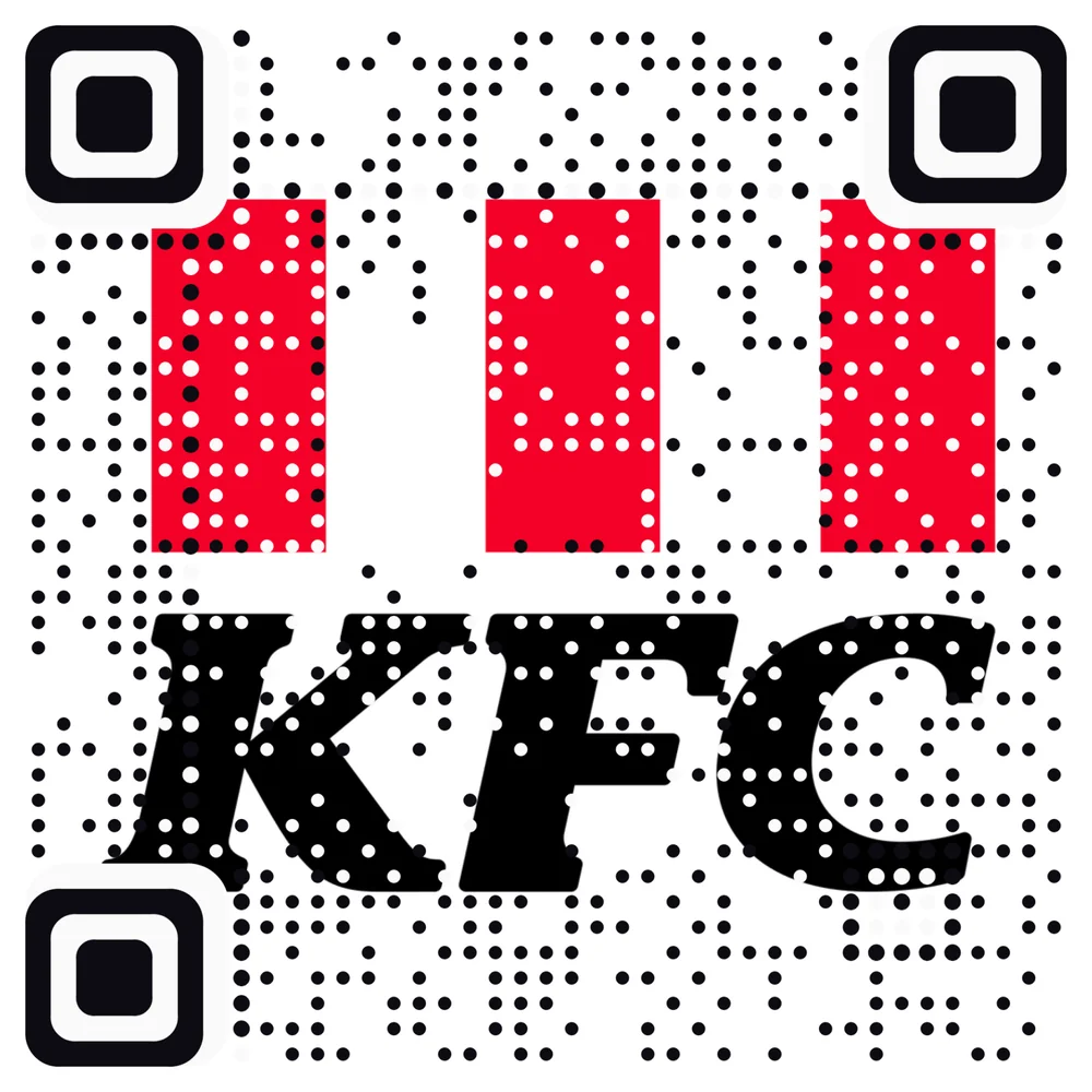 KFC logo as an AriaQR code (demonstration)