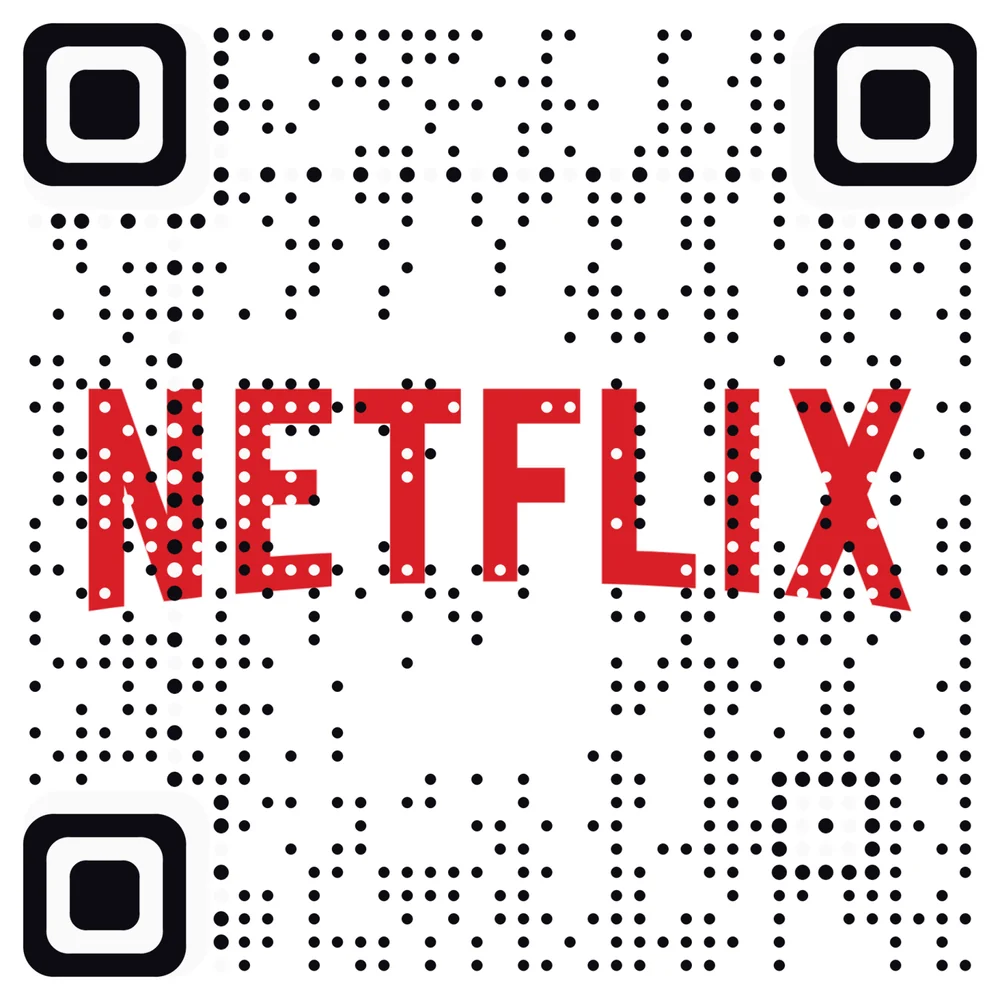 Netflix logo as an AriaQR code (demonstration)