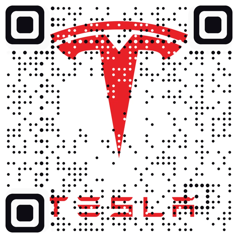 Tesla logo as an AriaQR code (demonstration)