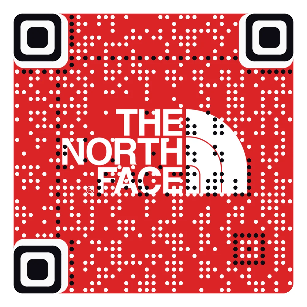 The North Face logo as an AriaQR code (demonstration)