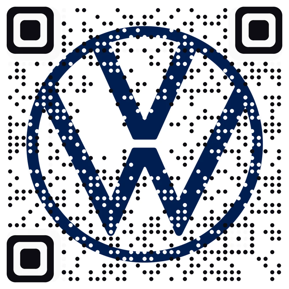 Volkswagen logo as an AriaQR code (demonstration)