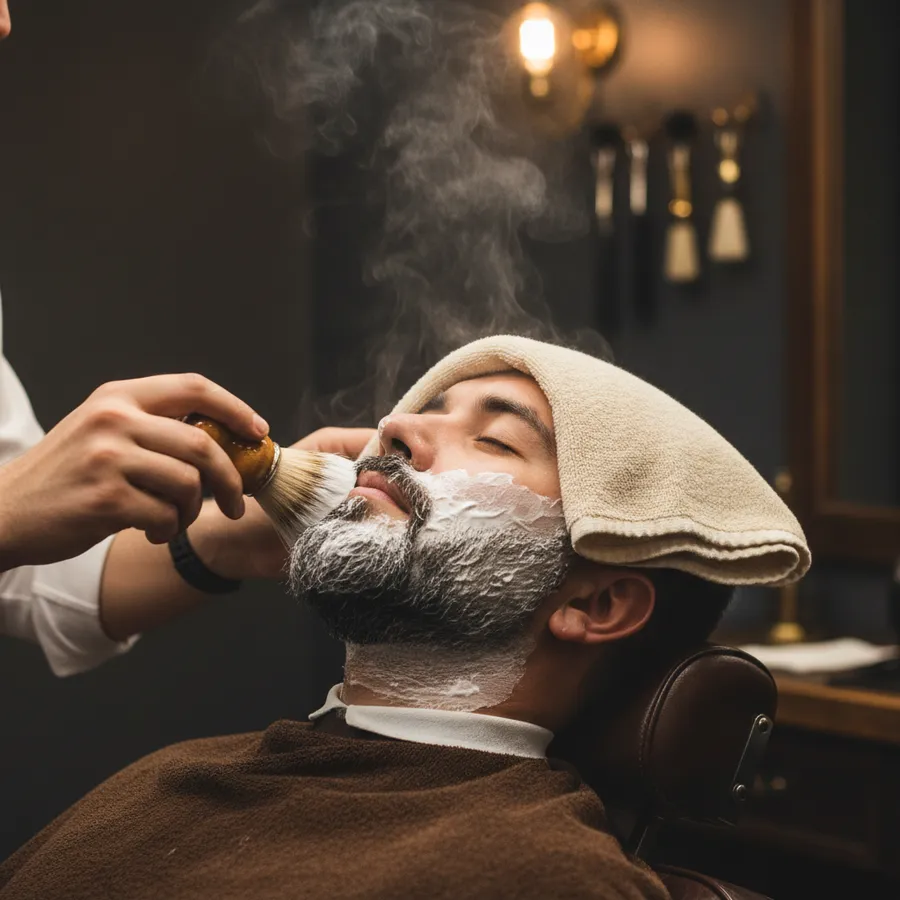 A straight-razor shave