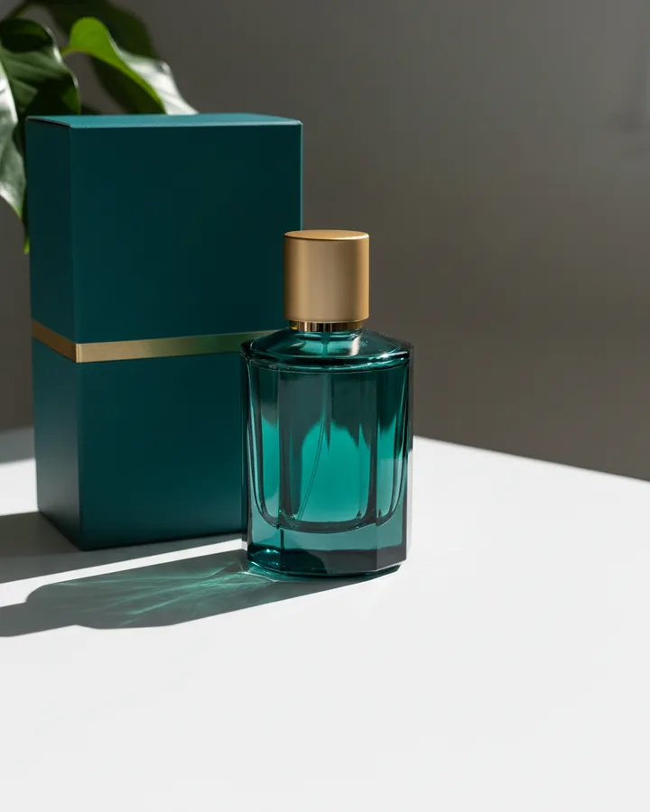 Un frasco de perfume y su caja